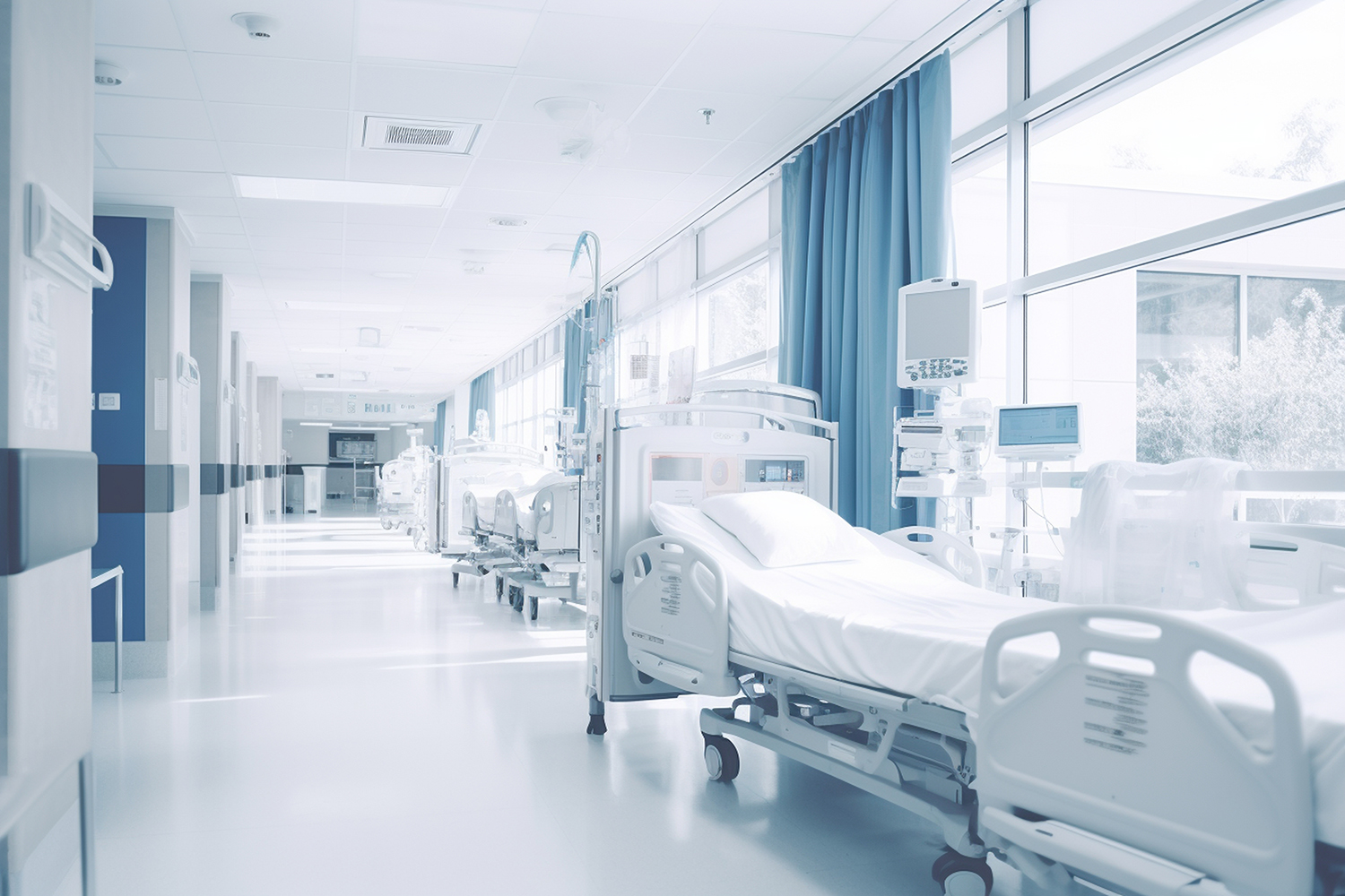 Hospital blur images background copy space